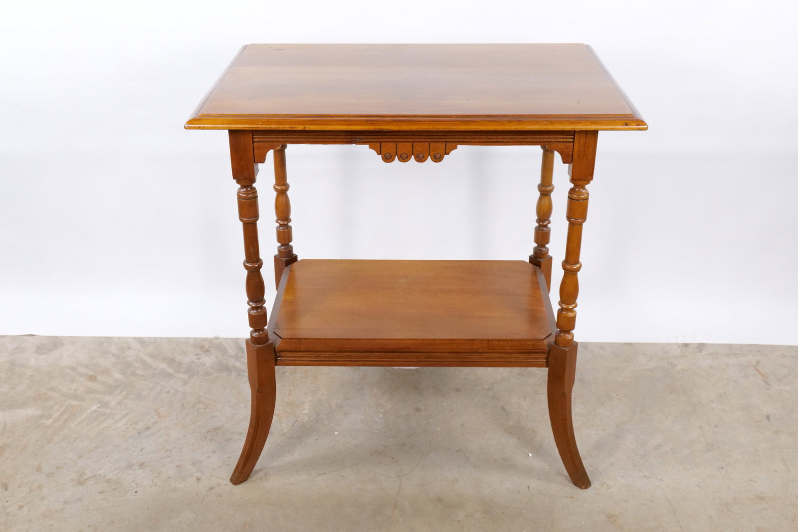 Vintage Two-Tier Wood Side Table (1 of 12)