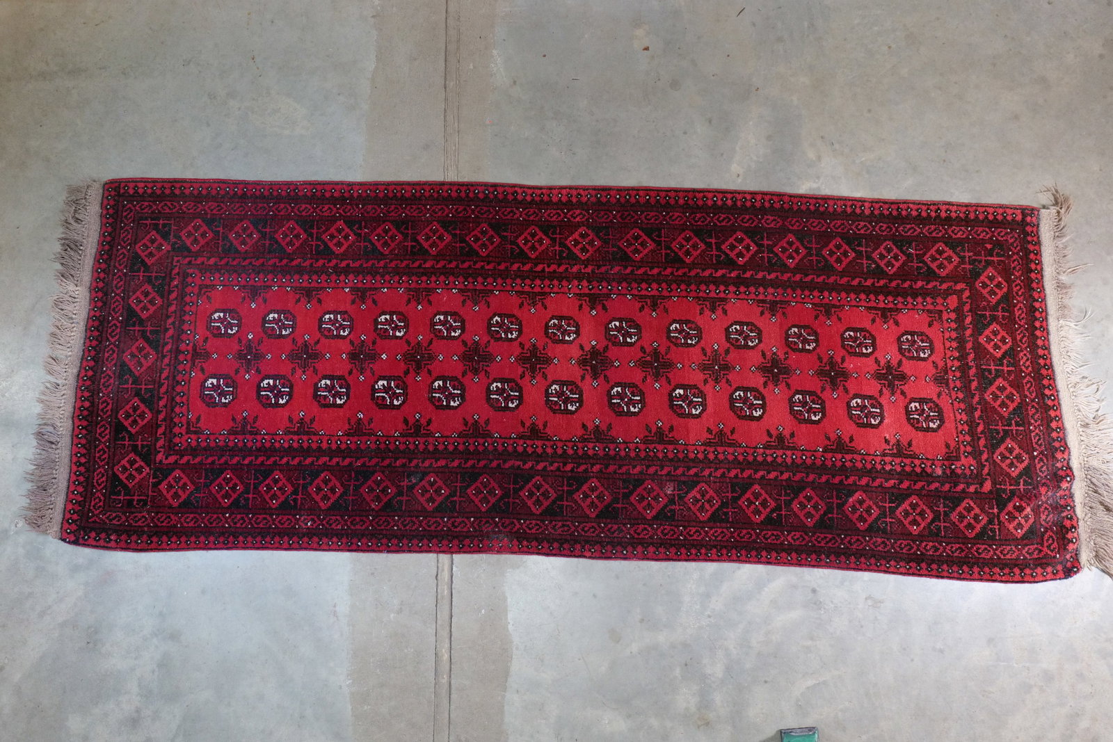 Vintage Hand-Knotted Bokhara Wool Runner (1 of 14)