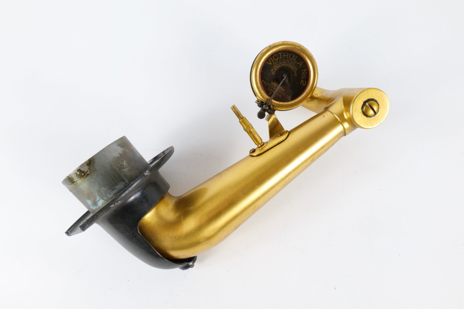 Antique Victor Victrola No. 2 Reproducer & Gold Plated Tone Arm Assembly (1 of 8)