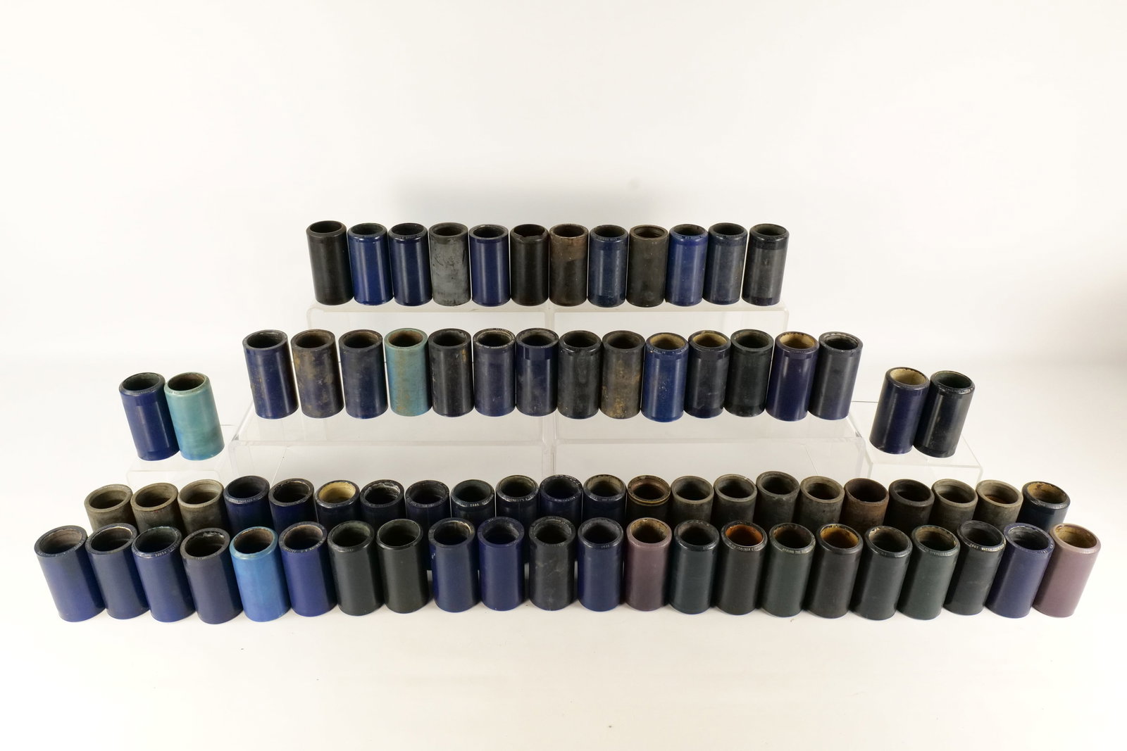 Bulk Lot of Approx. 75 Antique Edison Cylinder Records: Bulk Lot of Approx. 75 Antique Edison Cylinder Records - Blue Amberol and Black Wax. No outer canisters. All loose. Appear to all be intact. Untested. All invoices must be paid within 24 hours of the 