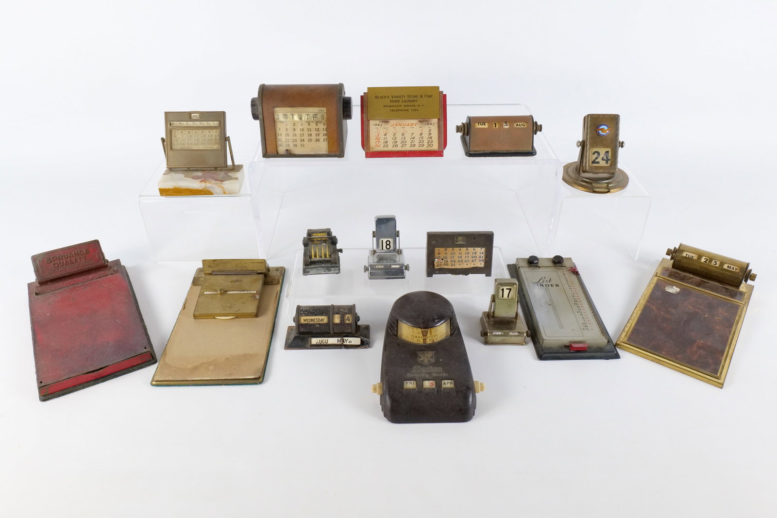 Vintage Desktop Perpetual Calendar & Office Accessory Collection (1 of 14)