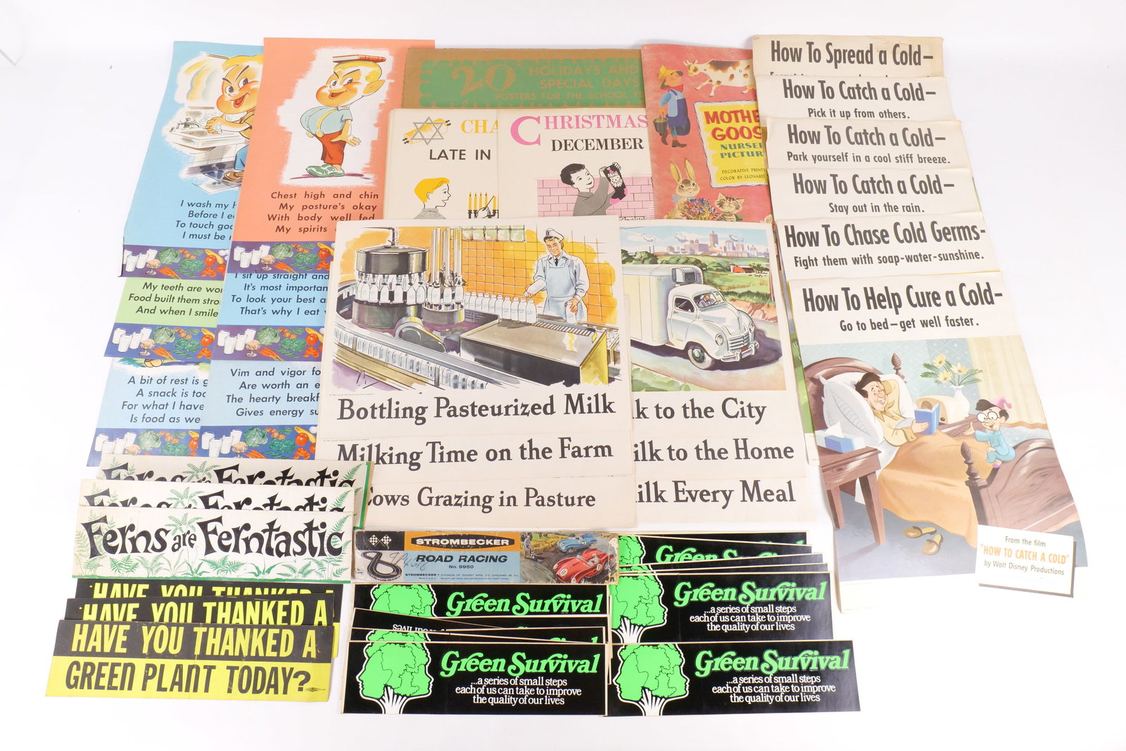 Lot of Vintage 1950's-1970's Classroom and Nursery Posters (1 of 10)