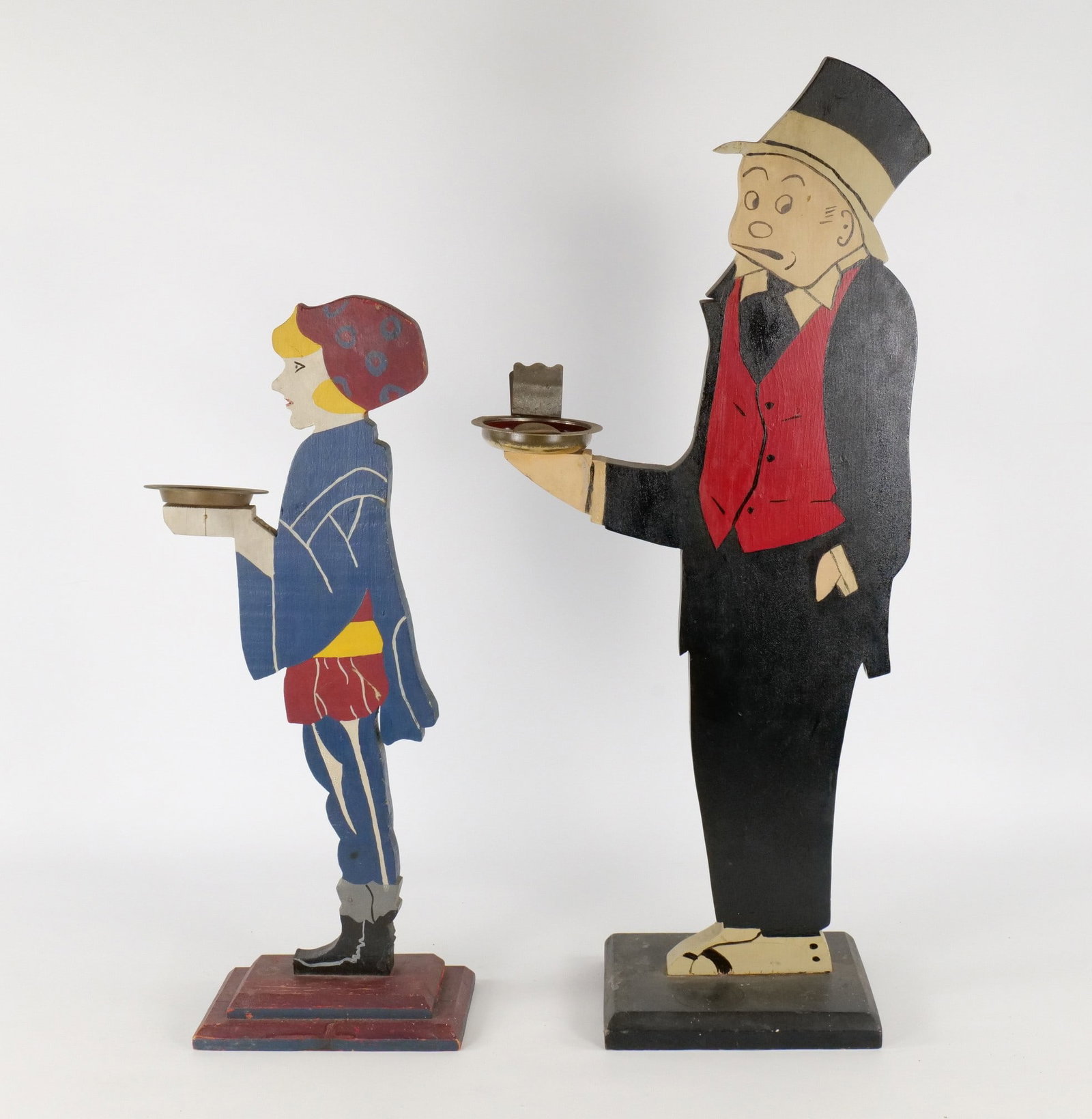 Vintage Pair of Hand-Painted Wooden "Silent Butler" Valet Stands (1 of 16)