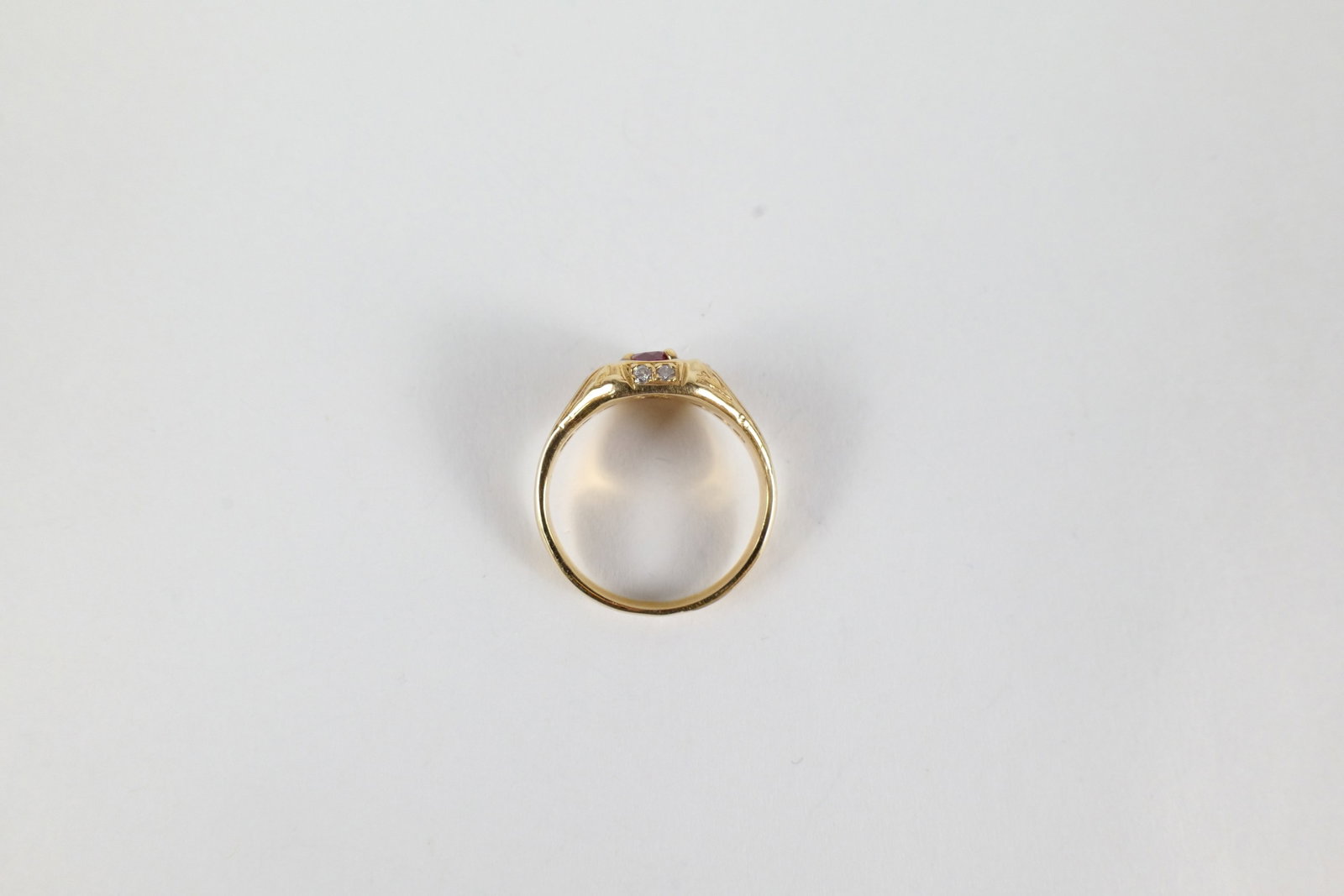 14K Ruby & Diamond Men's Ring - 6