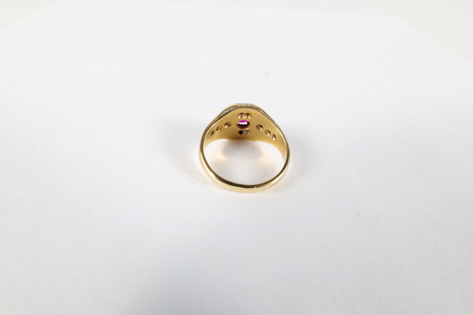 14K Ruby & Diamond Men's Ring - 7