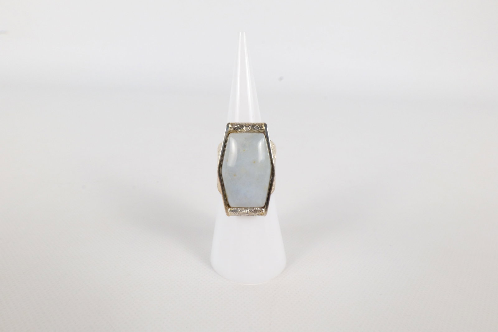 Jay King Sterling and Jade Ring: Jay King Sterling and Jade Ring. Stamped Sun Design. Size 6. All invoices must be paid within 24 hours of the sale. We offer multiple shipping options, please read the terms to understand your options