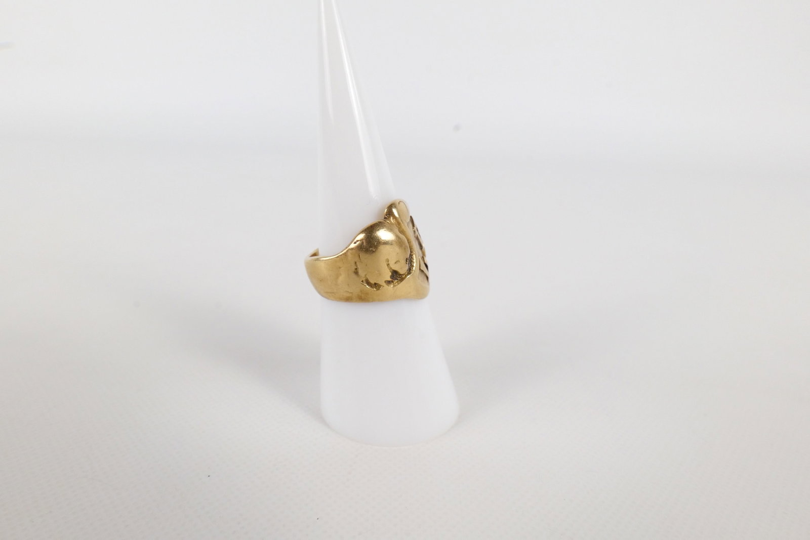 14k Signet Initial Ring - 4