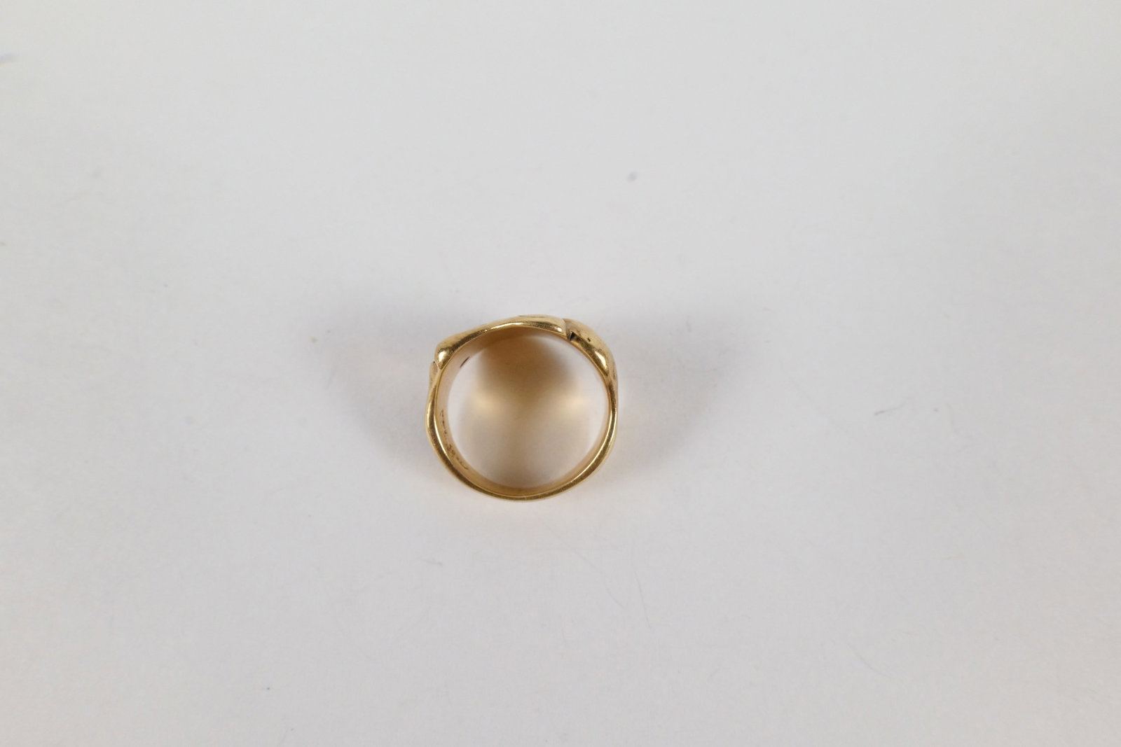 14k Signet Initial Ring - 5