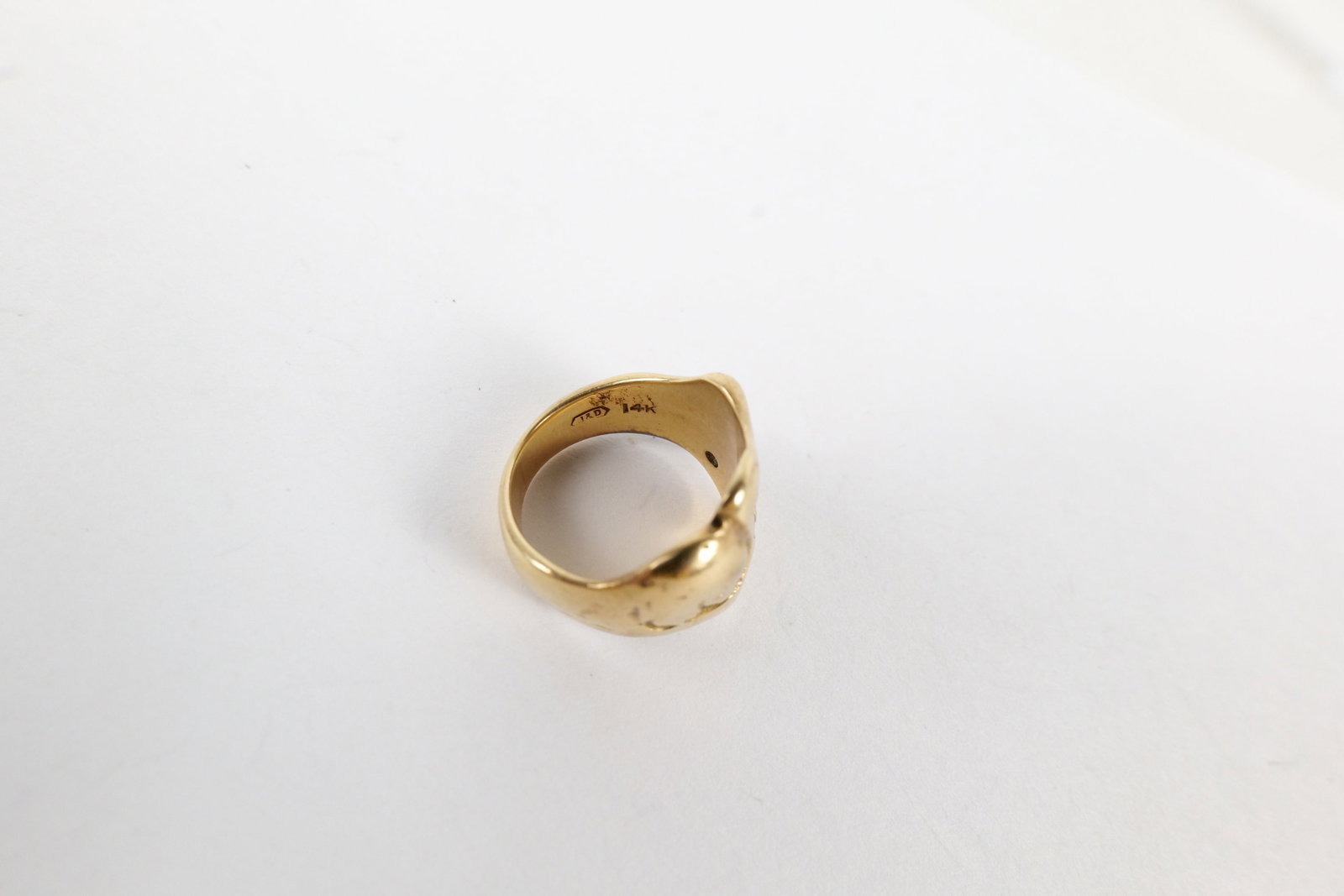 14k Signet Initial Ring - 7