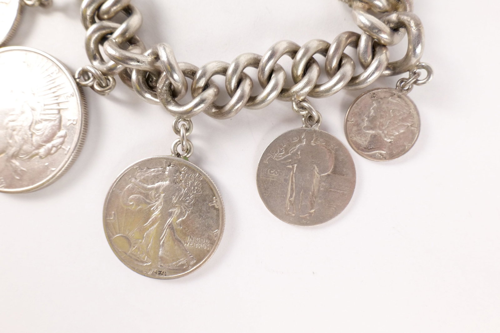 Silver Charm Bracelet - 10