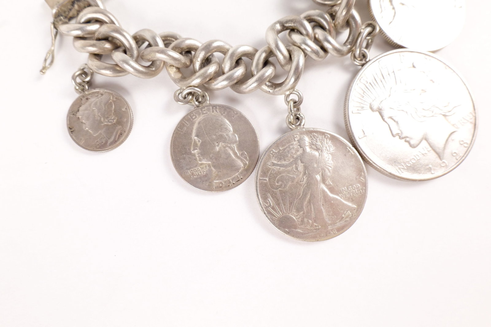 Silver Charm Bracelet - 8