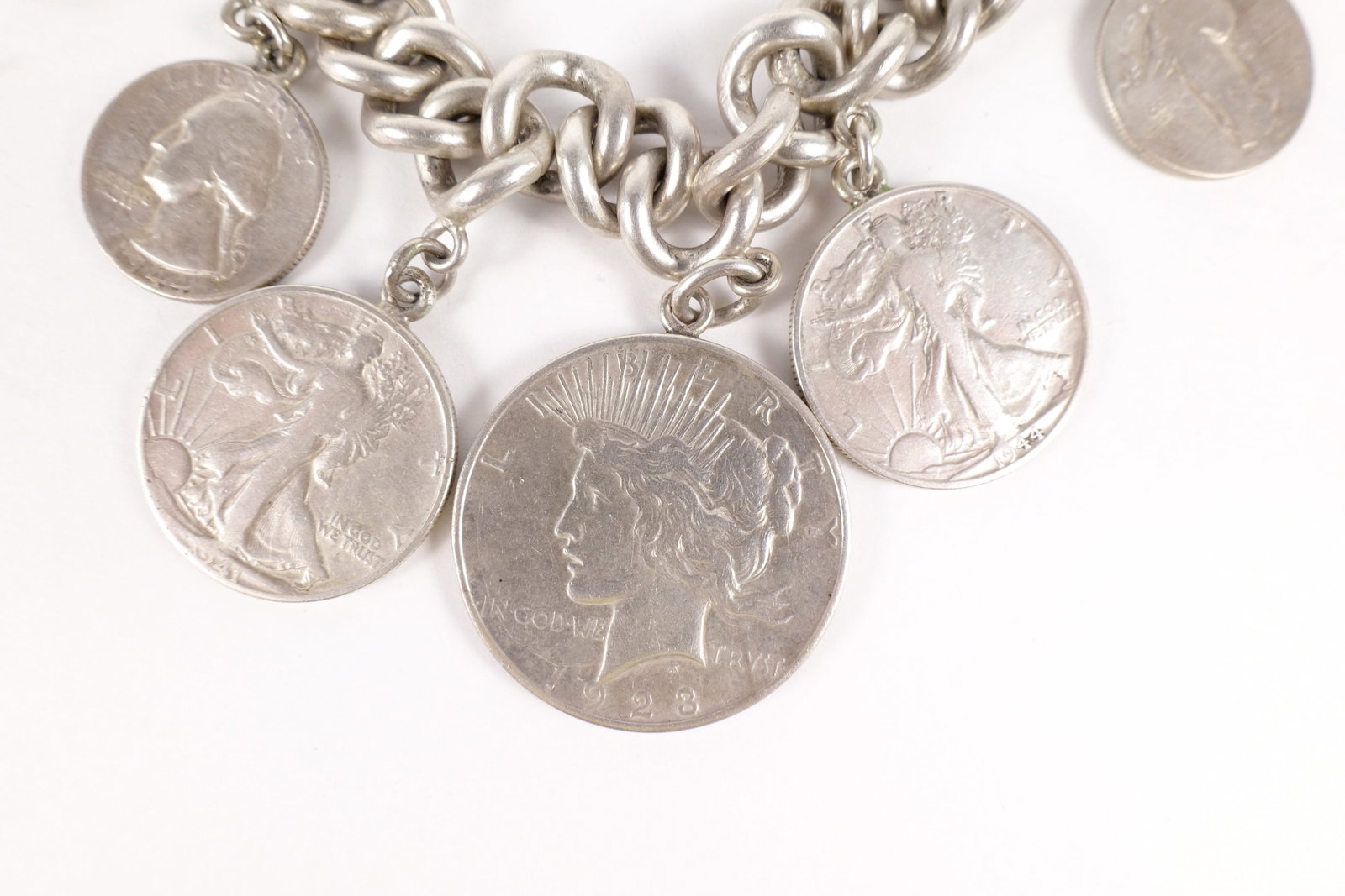 Silver Charm Bracelet - 9