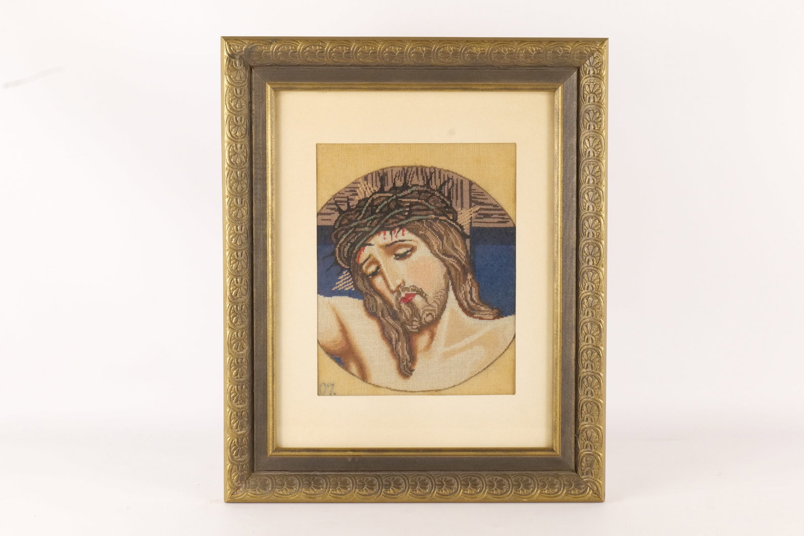 Framed Needlepoint - Christ on Cross (1 of 7)