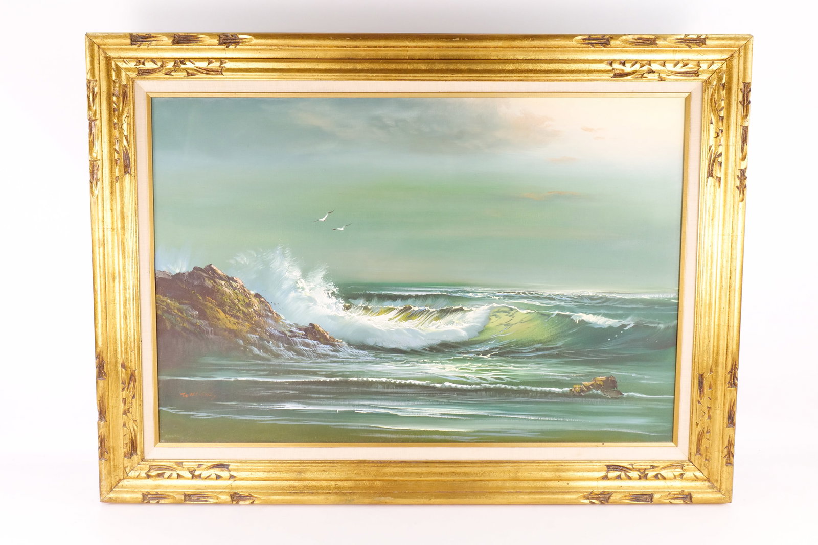 Oil on Canvas by Williams - Ocean Waves (1 of 10)