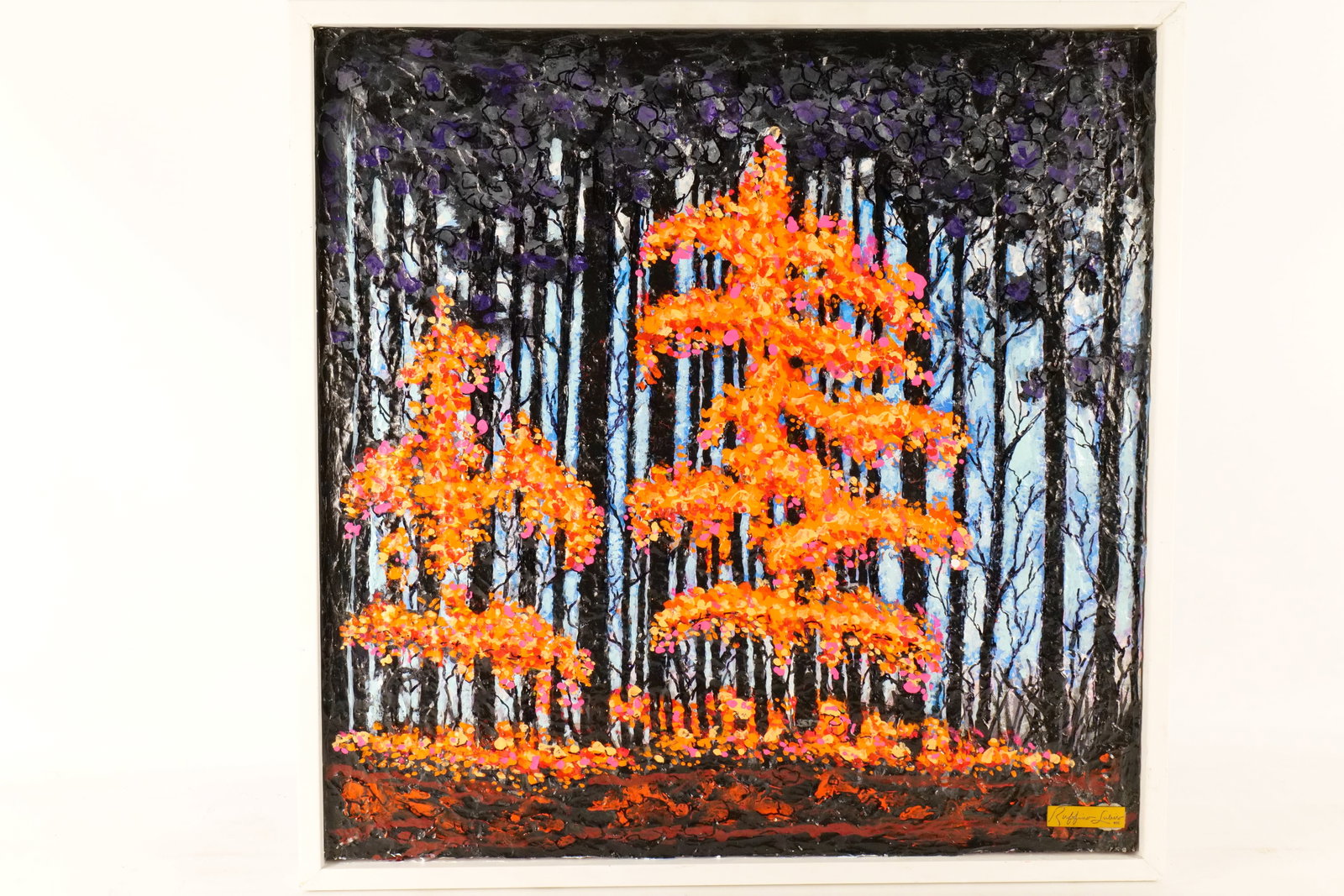 Ruffino Lubis NYC Original Mixed Media Textured Painting - Autumn Embers (1 of 9)