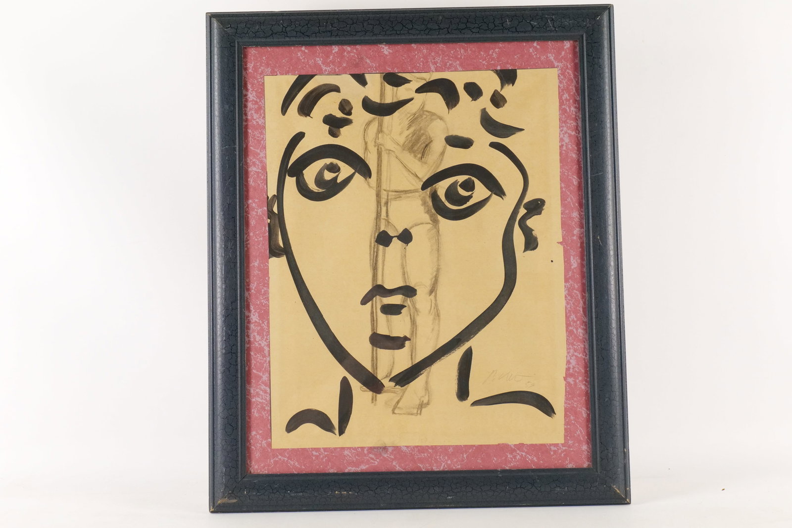 Original Mixed Media Portrait by Peter Robert Keil over Miro (1 of 8)