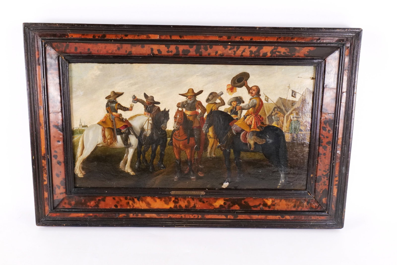Antique Oil on Wood Panel - Military Scene (1 of 10)