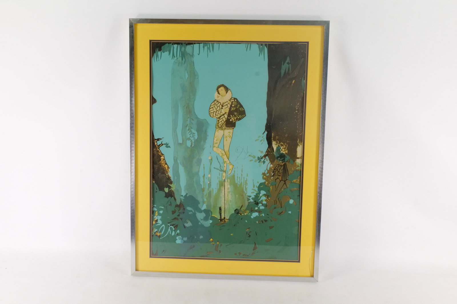 Salvador Dali "The Prince of Surrealism" Signed Lithograph: Salvador Dali "The Prince of Surrealism" Signed Limited Edition Lithograph. Signed and Numbered #147/150. Signed in the center area in pencil. Framed and Matted. Frame has a crack on the glass. Measur