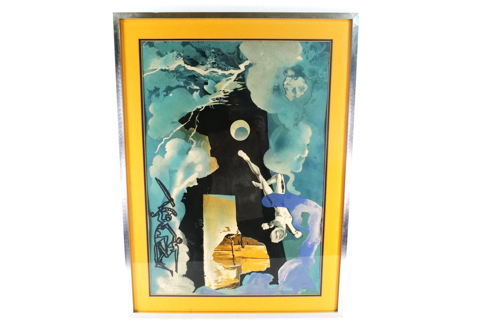 Salvador Dali "The Conquest of Cosmos" Signed Lithograph: Salvador Dali "The Conquest of Cosmos Series" Signed Limited Edition Lithograph. Signed and Numbered #147/150 . Signed bottom left in pencil. Framed and Matted. Measures 35.5" tall x 26.5" wide. All i