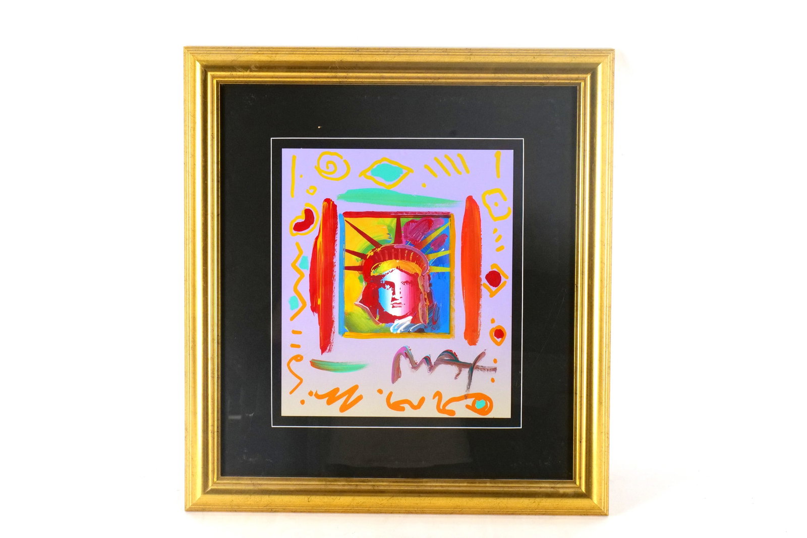 Peter Max "Liberty Head" Mixed Media Art (1 of 7)