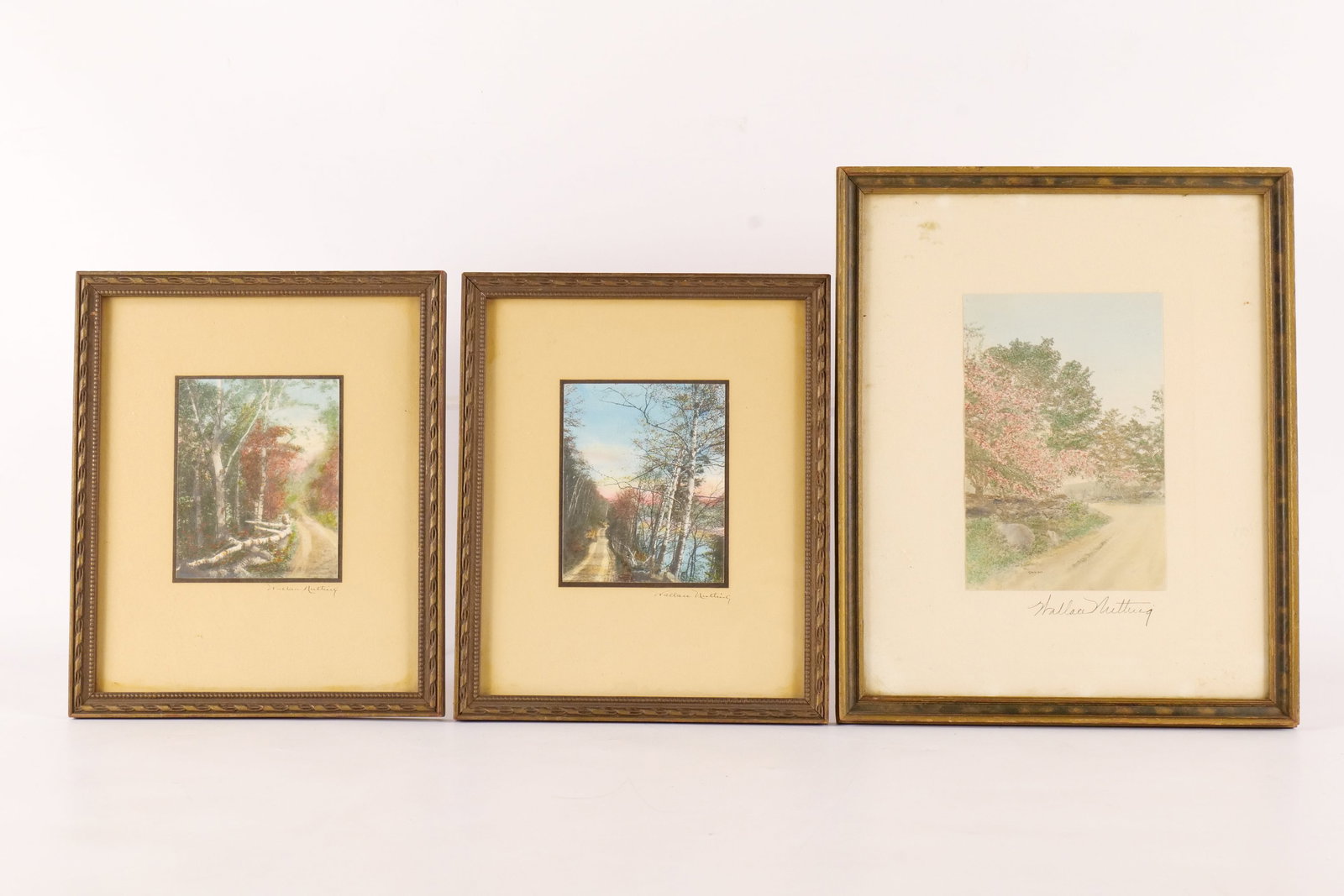 Lot of 3 Wallace Nutting Hand Colored Photographs (1 of 16)