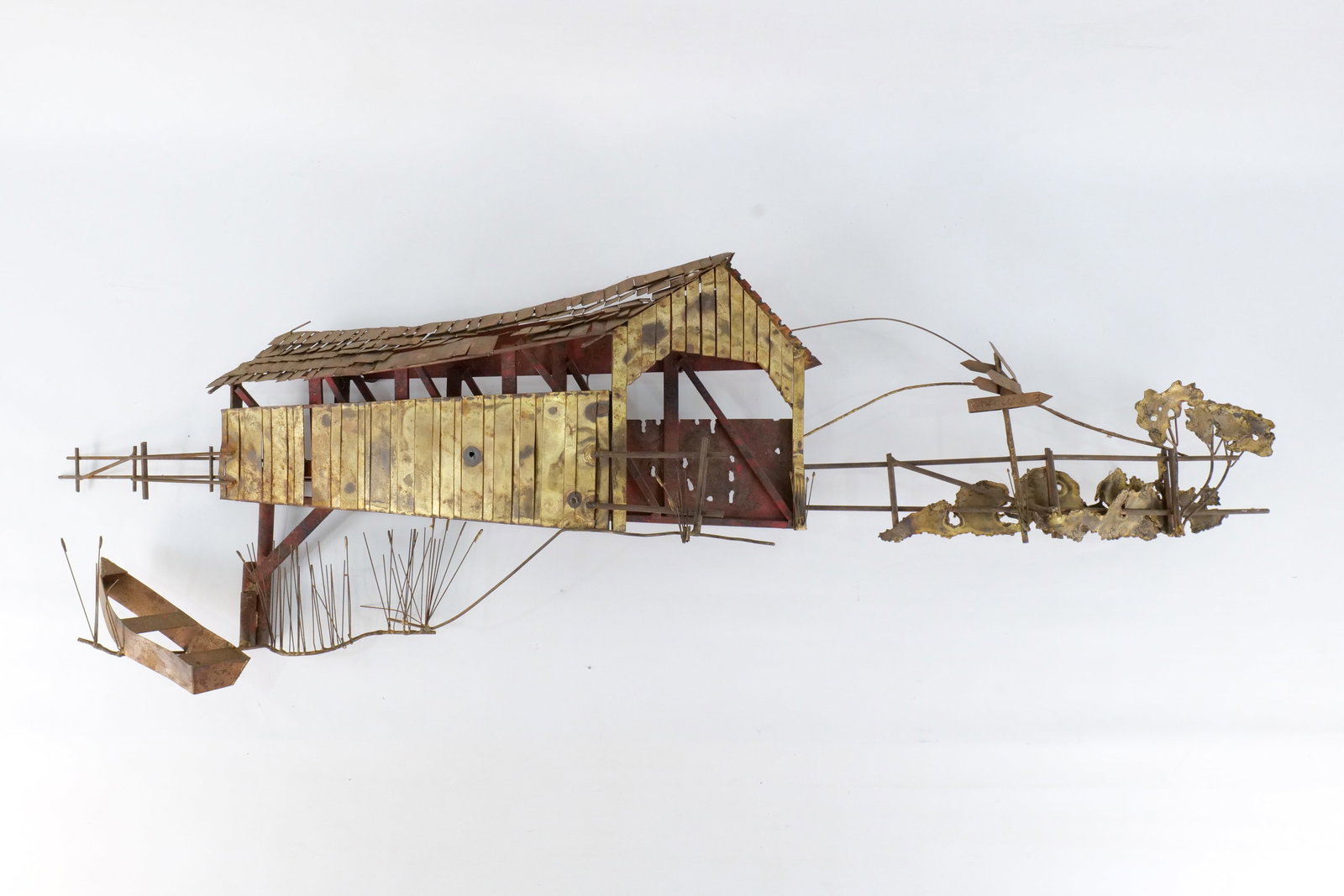 Mid-Century Modern Brutalist Metal Wall Sculpture (1 of 11)