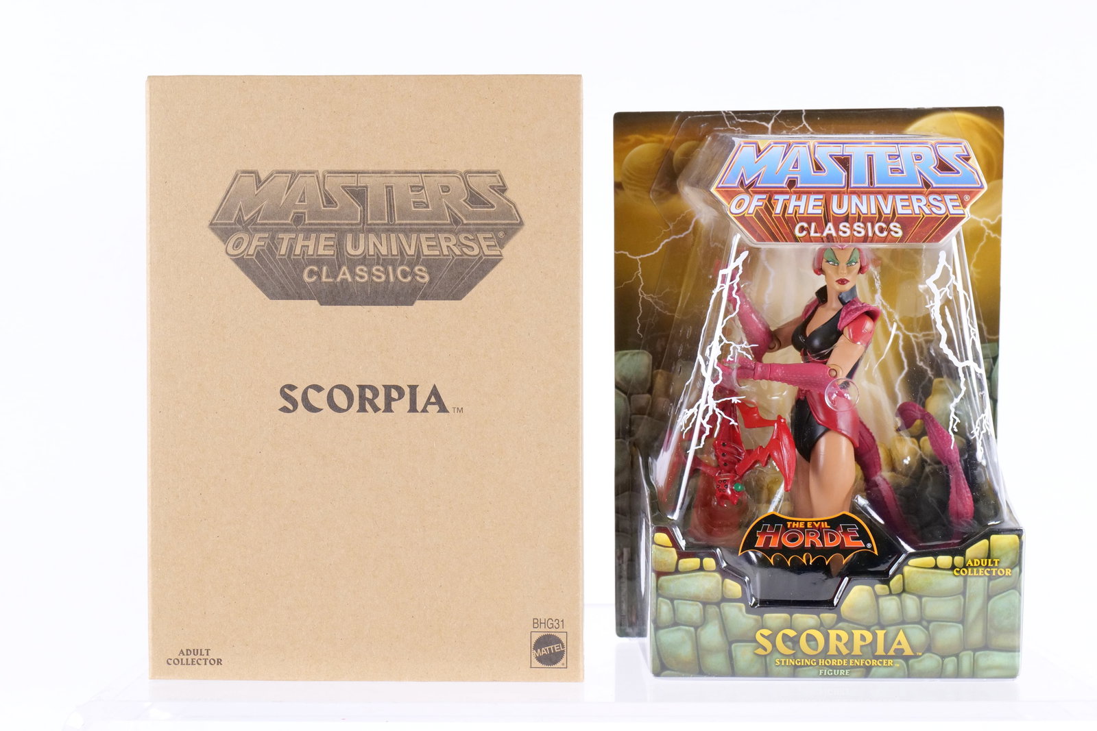 Masters of the Universe Scorpia Evil Horde Action Figure: Masters of the Universe Scorpia Evil Horde Action Figure - MOTU. Mattel - Matty Collector 2013. Sealed in package and comes with the outer brown box. All invoices must be paid within 24 hours of the s