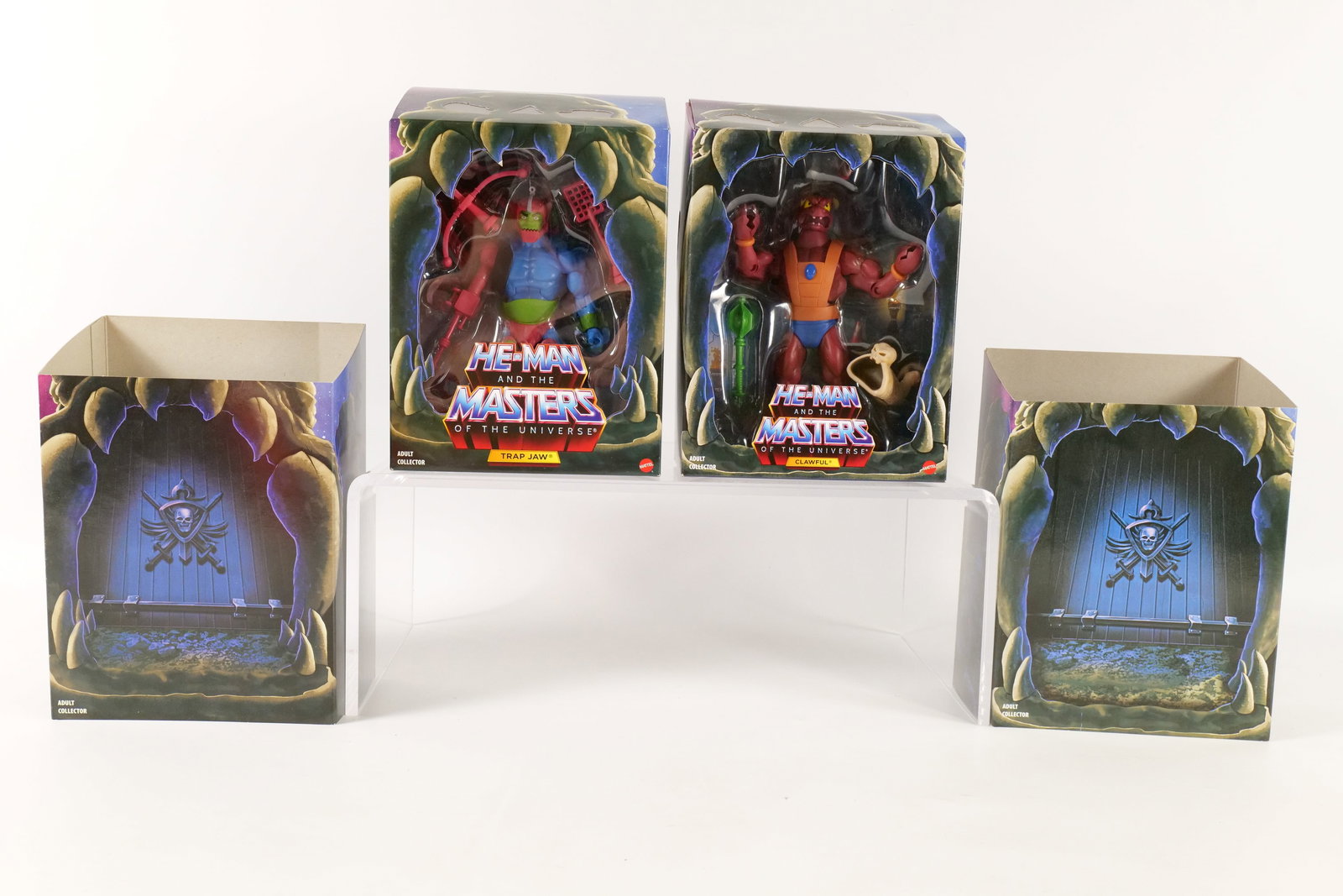 Lot of 2 He-Man and The Masters of the Universe Action Figures: Lot of 2 He-Man and The Masters of the Universe Action Figures - MOTU. Including Trap Jaw and Clawful. Mattel - Matty Collector 2015/2016. Both New in Boxes. All invoices must be paid within 24 hours 