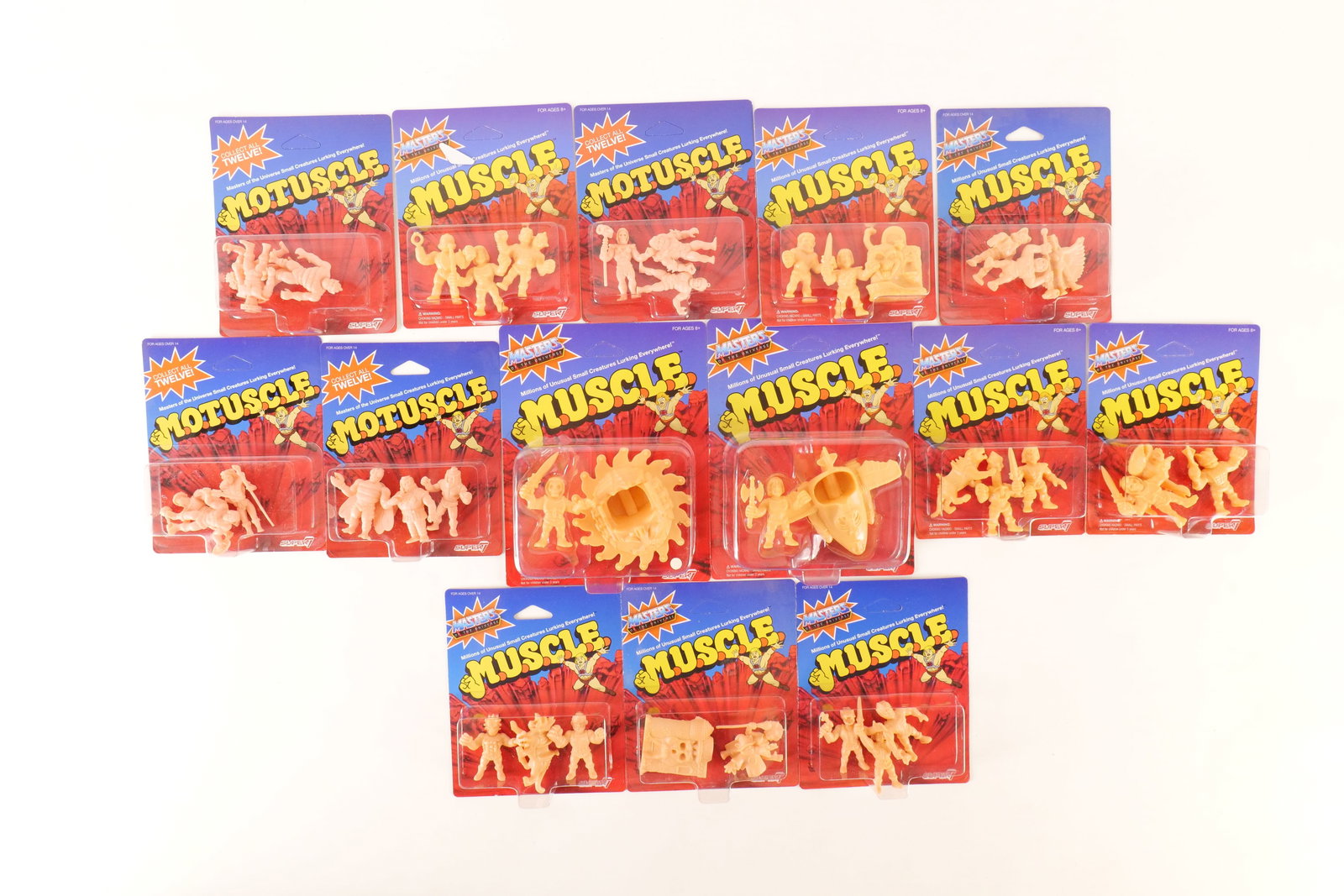 Group Lot of Super7 Masters of the Universe M.U.S.C.L.E. Figures: Group Lot of Super7 Masters of the Universe M.U.S.C.L.E. Figures. All sealed on card. All invoices must be paid within 24 hours of the sale. We offer multiple shipping options, please read the shippin
