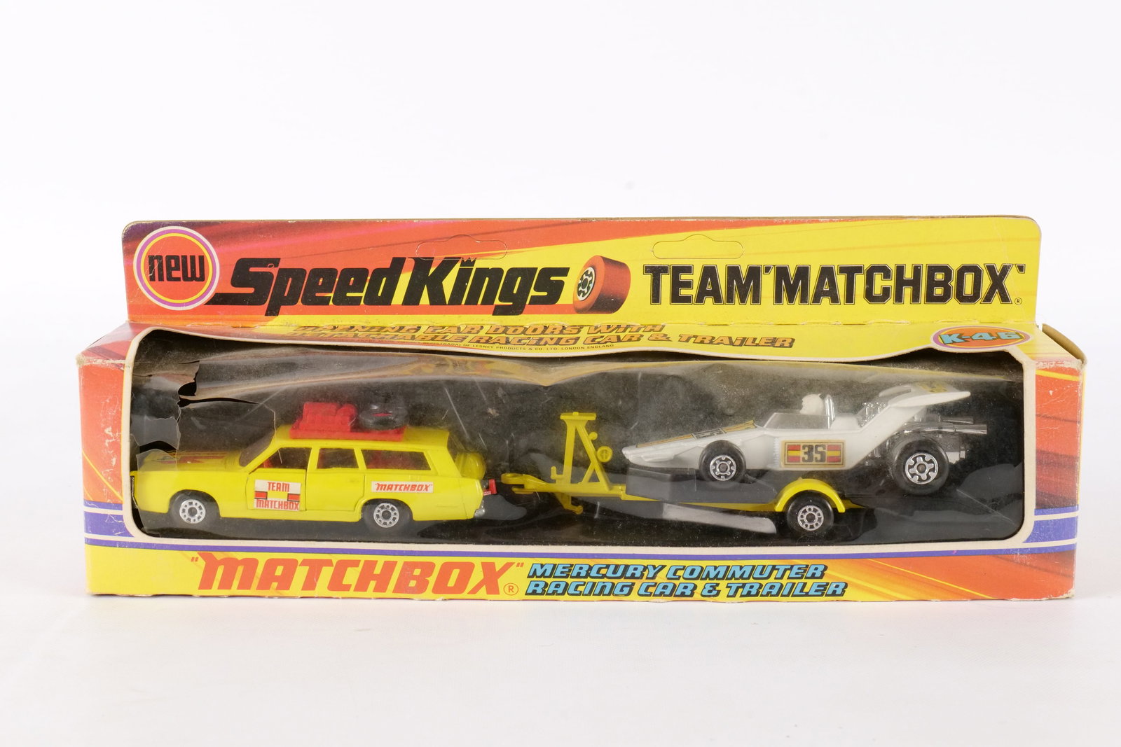 Matchbox Speed Kings - Mercury Commuter Racing Car and Trailer (1 of 8)