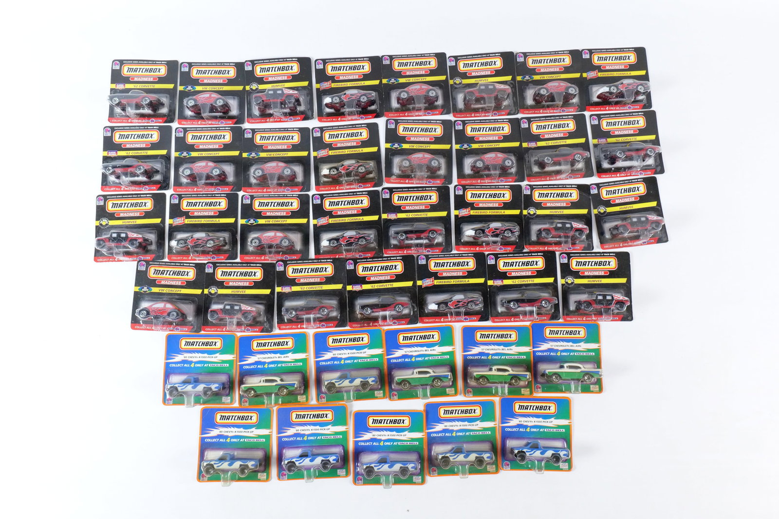 Lot of 42 Matchbox Cars on Short Cards (1 of 11)