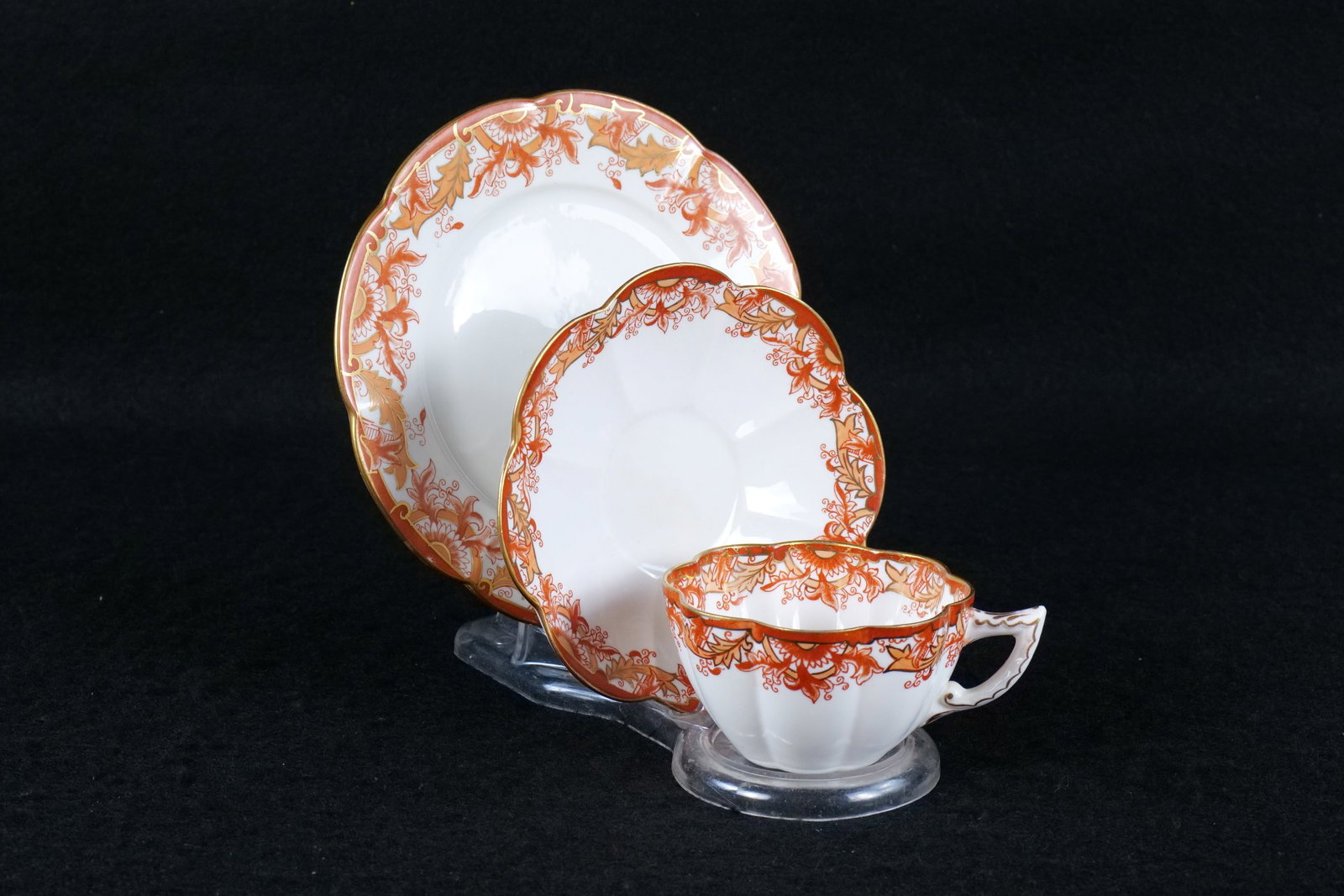 Antique 1891 Wileman Foley (Pre-Shelley) Teacup Trio (1 of 11)