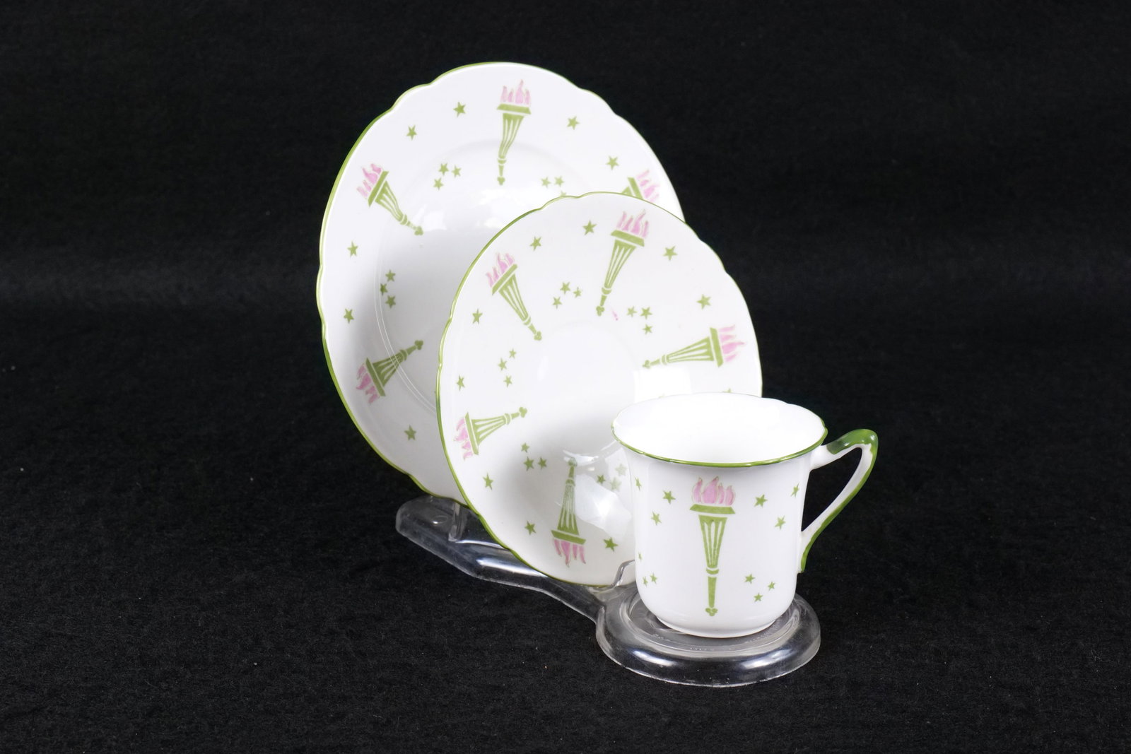 Antique Shelley Late Foley "Olympic Torch" Tea Trio (1 of 12)
