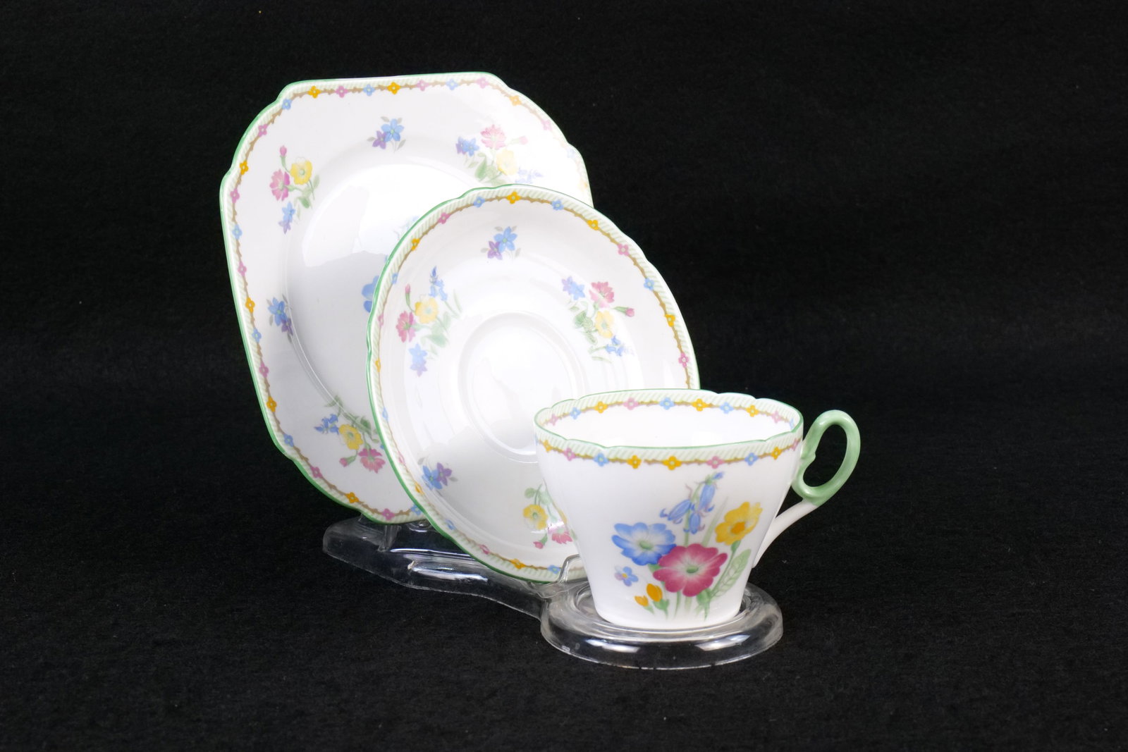 Vintage Shelley Bone China "Wild Flowers" Tea Trio (1 of 12)