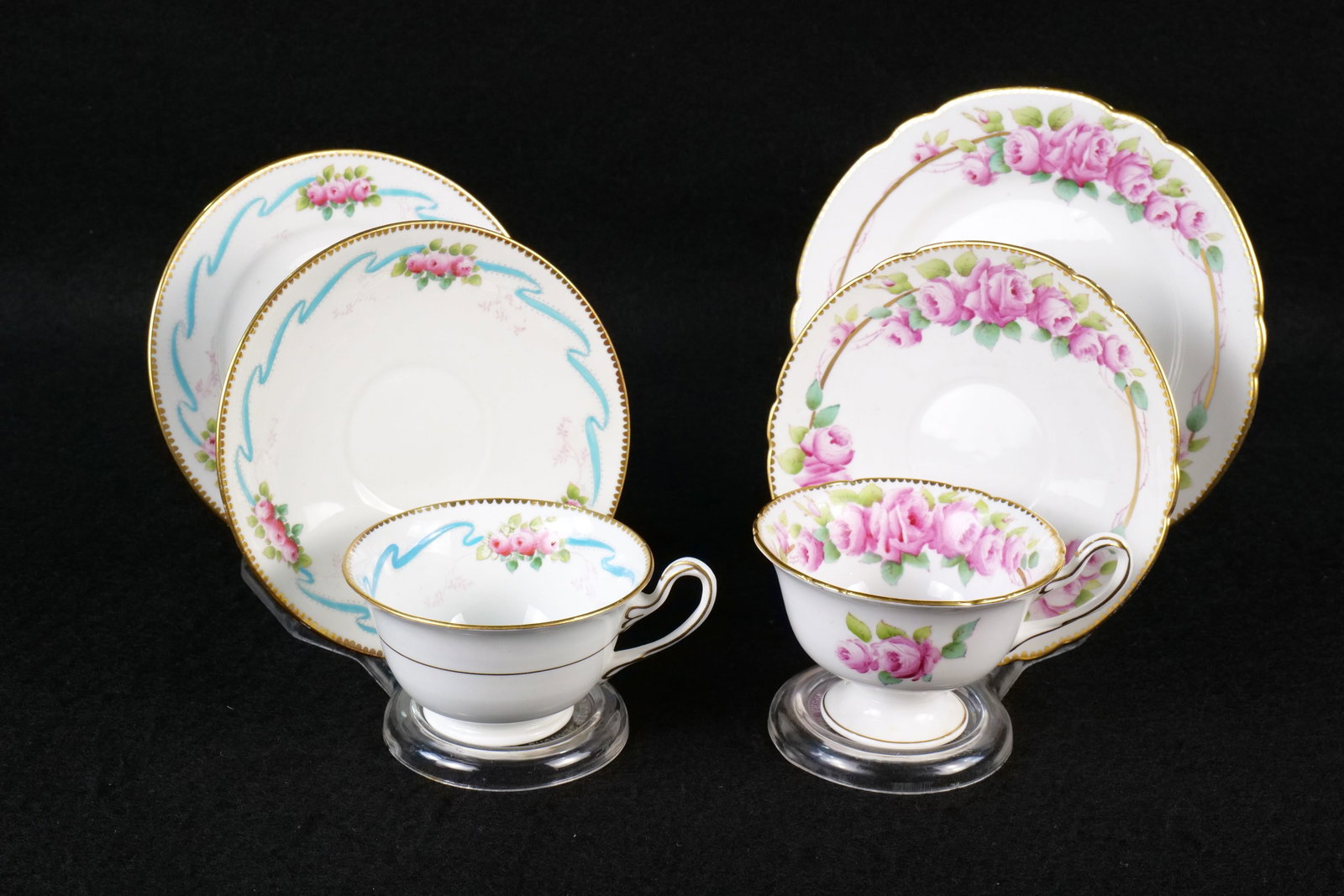 Lot of 2 Vintage Shelley Floral Tea Trios (1 of 20)