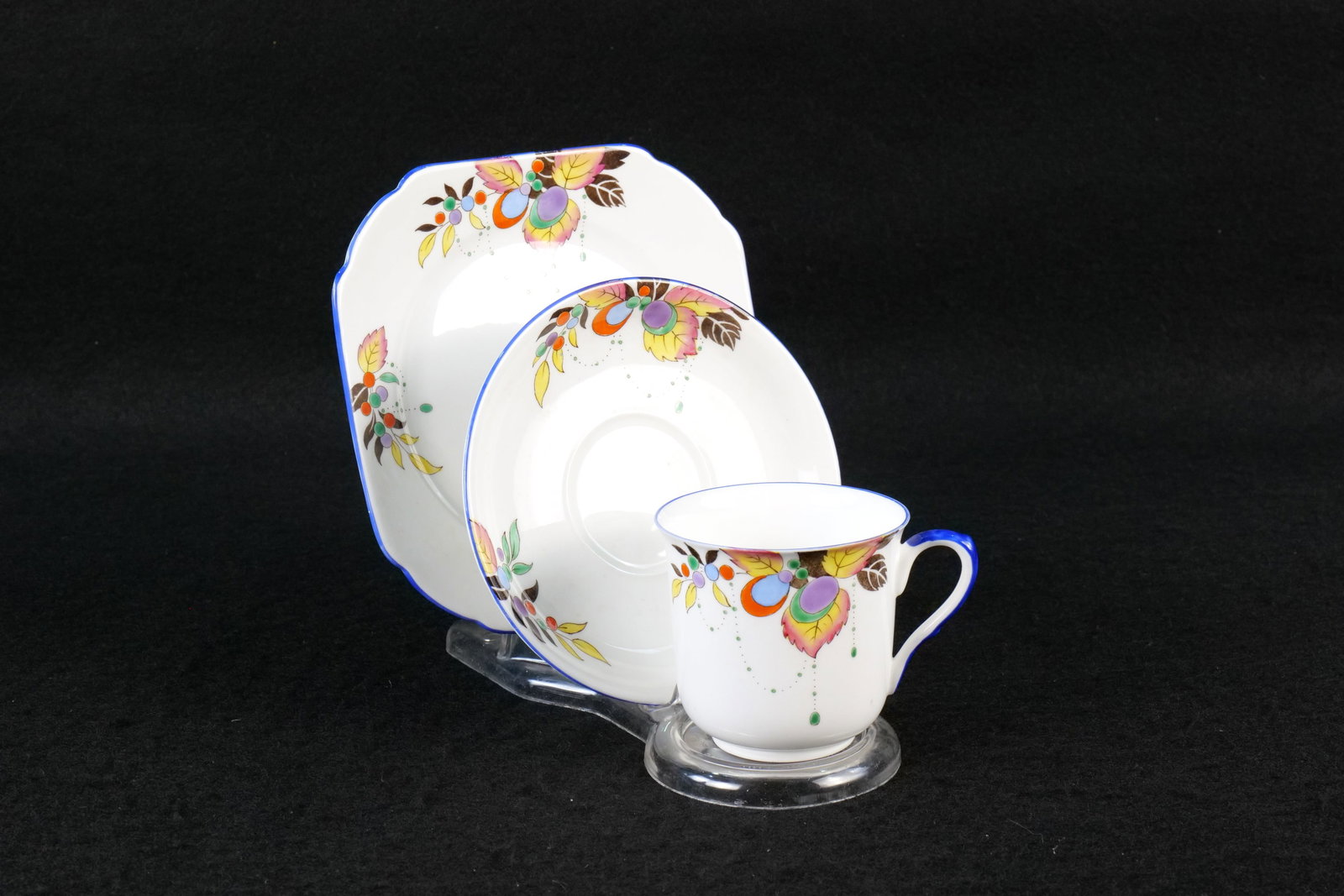 Art Deco Shelley China Trio Set "Autumn Leaves" (1 of 12)