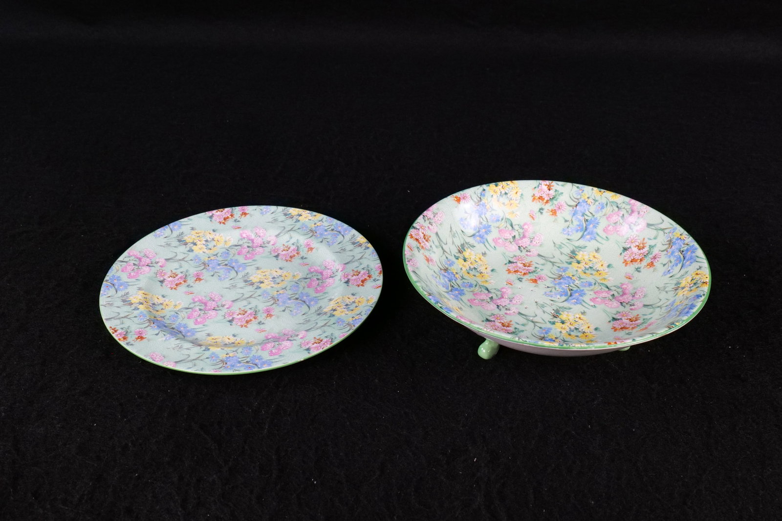 Shelley Melody Chintz Berry Strainer with Underplate (1 of 5)