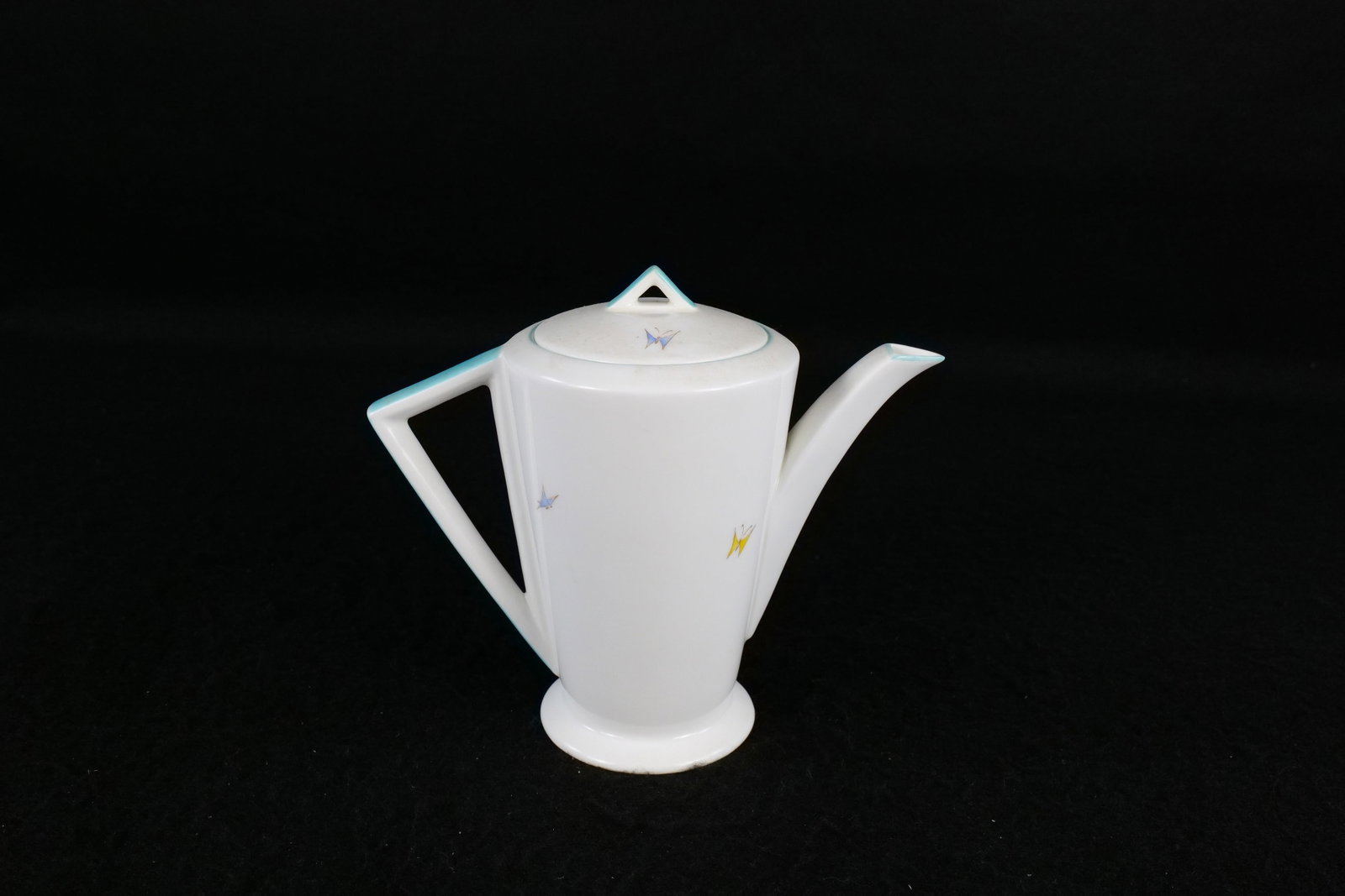 Shelley Art Deco "Syringa" Eve Shaped Coffee Pot (1 of 9)