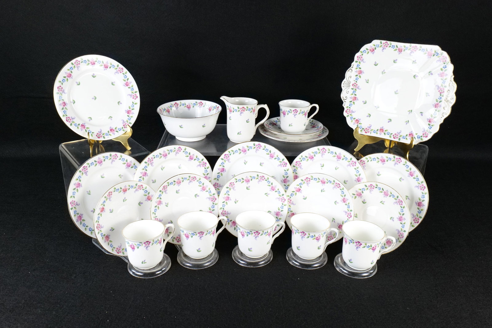 Group Lot of Shelley Chatsworth Tea Bone China Pieces (1 of 20)