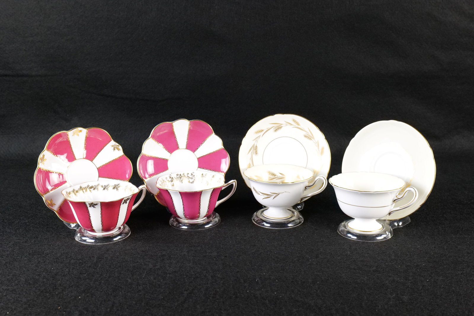 Lot of 4 Shelley Teacups and Saucers (1 of 19)