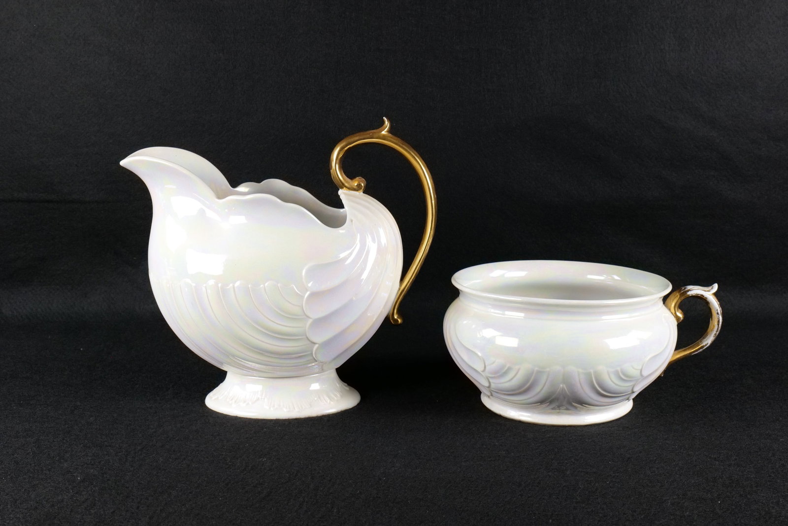 Shelley Iridescent Luster Pitcher and Bowl (1 of 14)