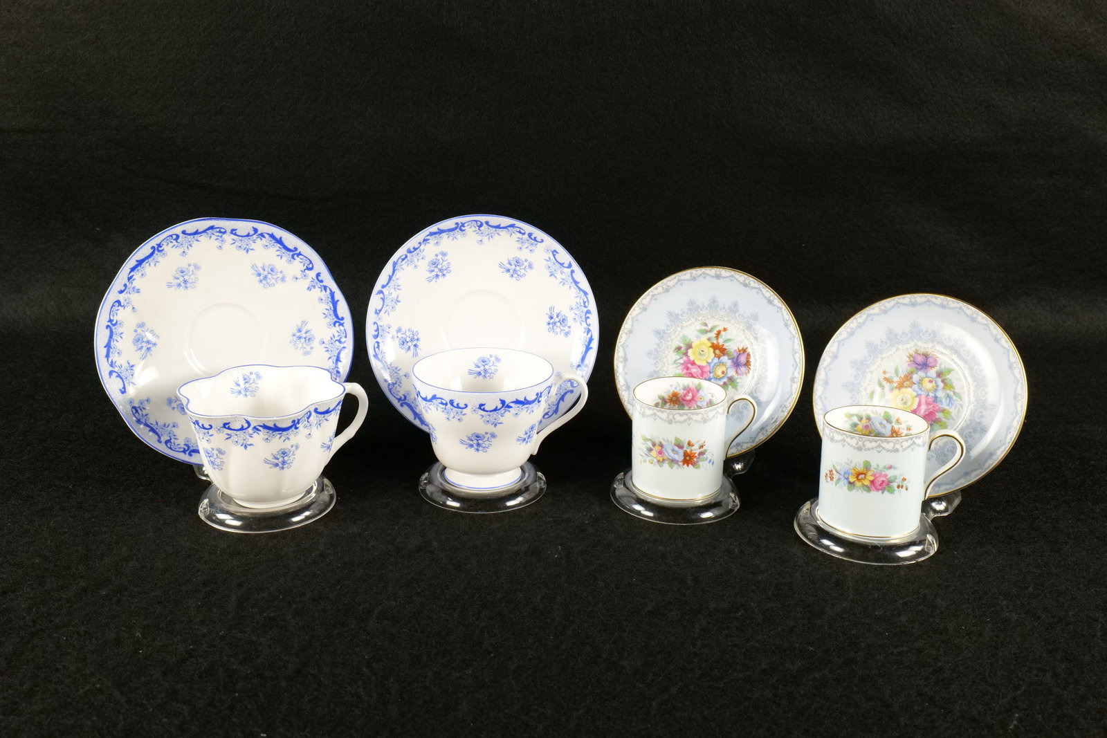 Lot of 4 Shelley Bone China Teacups and Saucers (1 of 19)