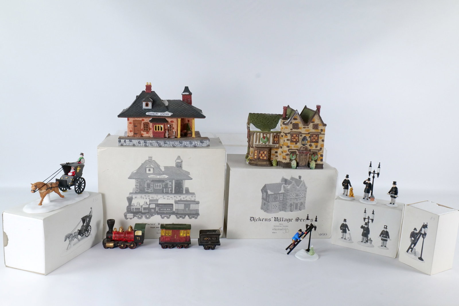 Lot of 5 Dept. 56 Dickens Village Houses and Accessories (1 of 18)