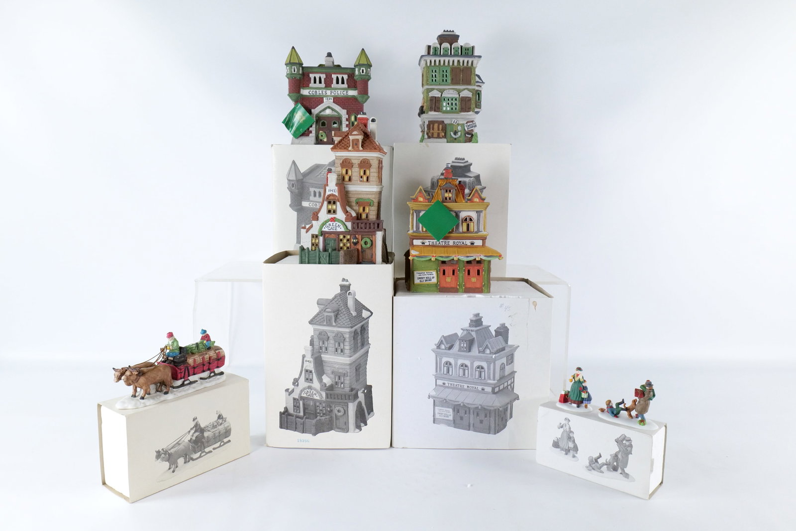 Lot of 6 Dept. 56 Dickens Village Houses and Accessories (1 of 19)
