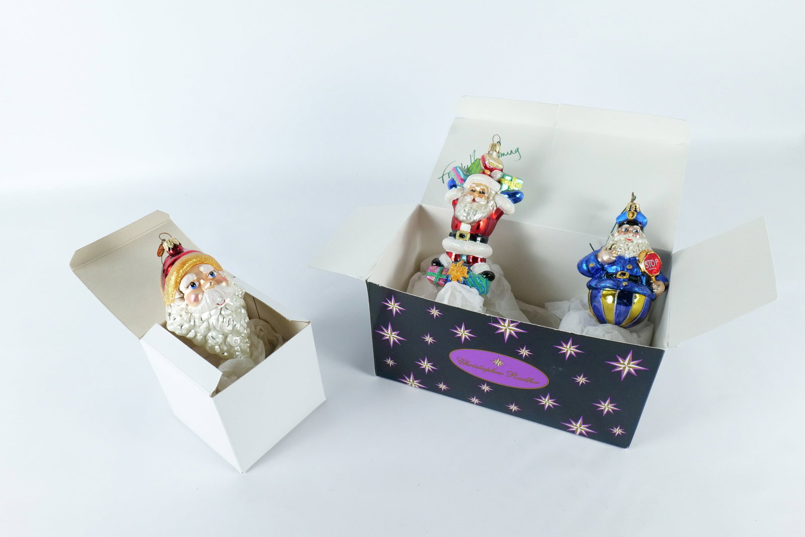 Lot of 3 Christopher Radko Santa Ornaments (1 of 10)