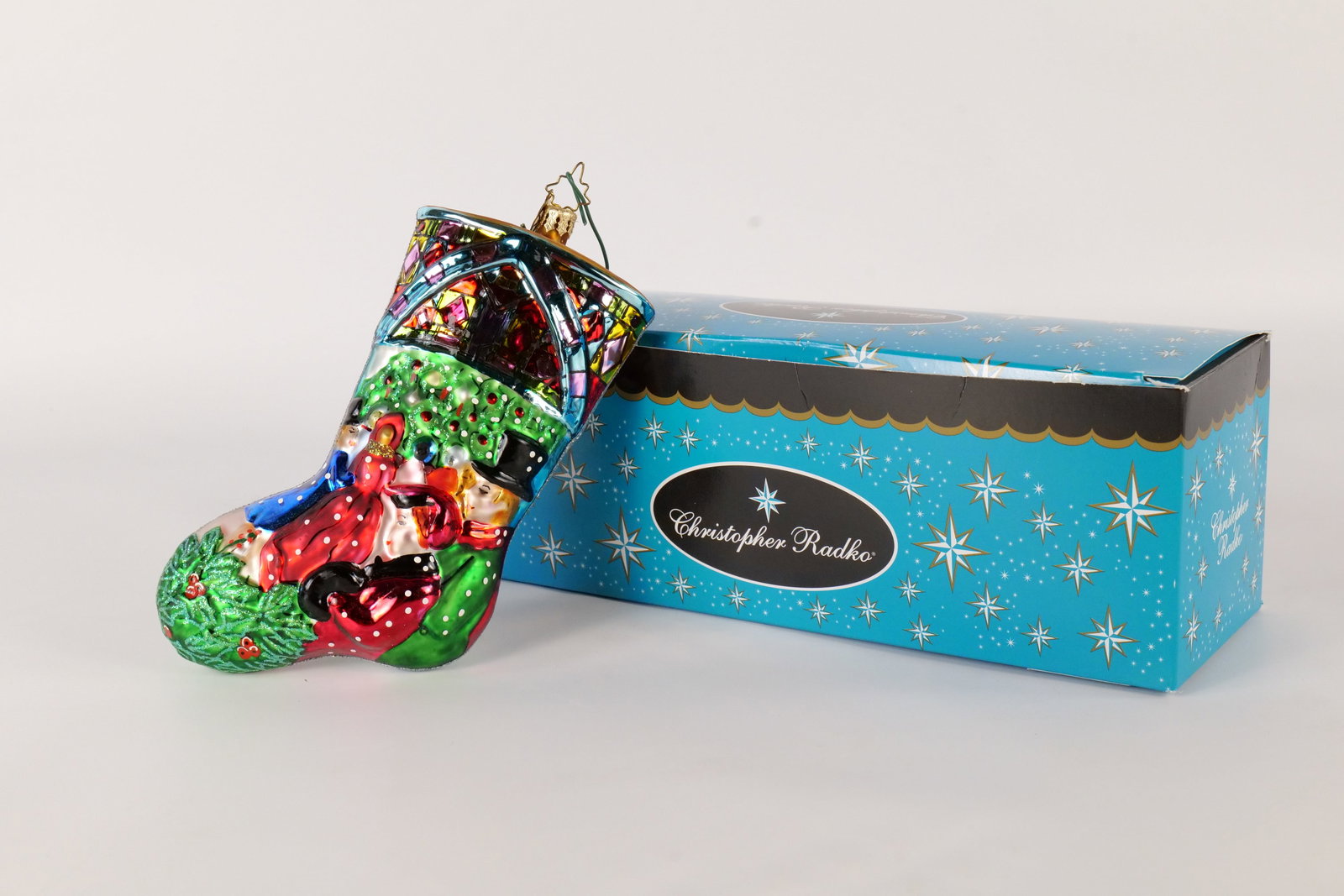 Christopher Radko Deerfield Chapel Stocking Ornament (1 of 11)