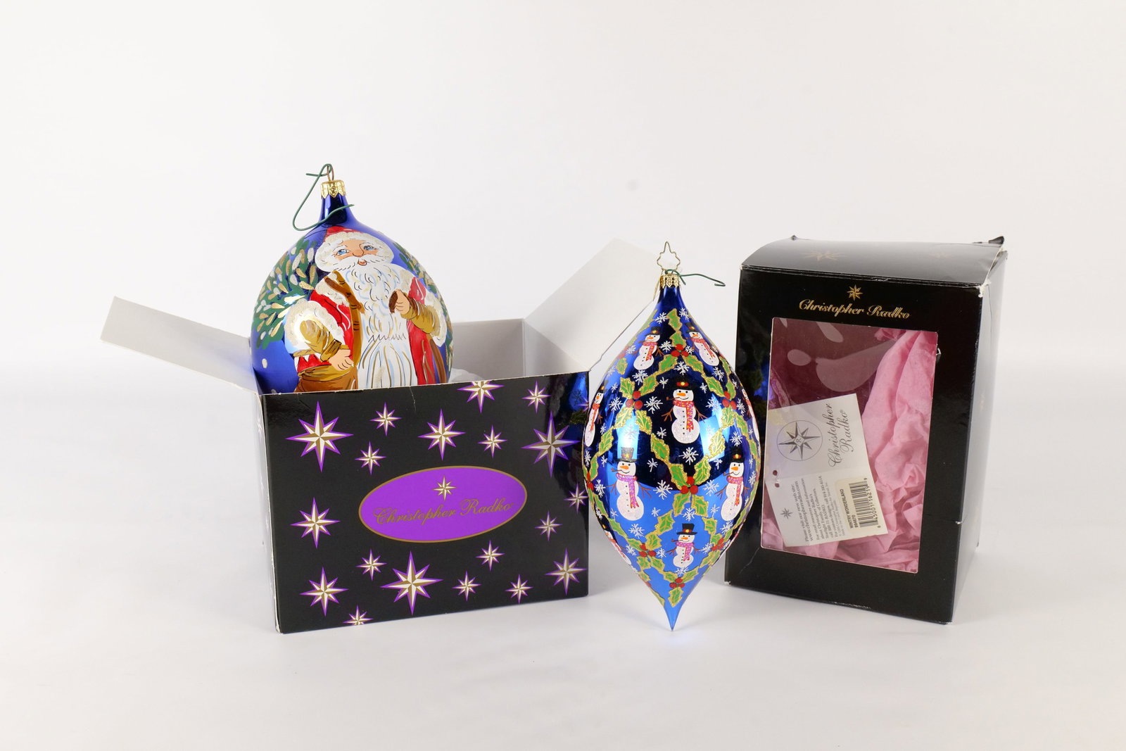 Lot of 2 Christopher Radko Teardrop Ornaments (1 of 13)