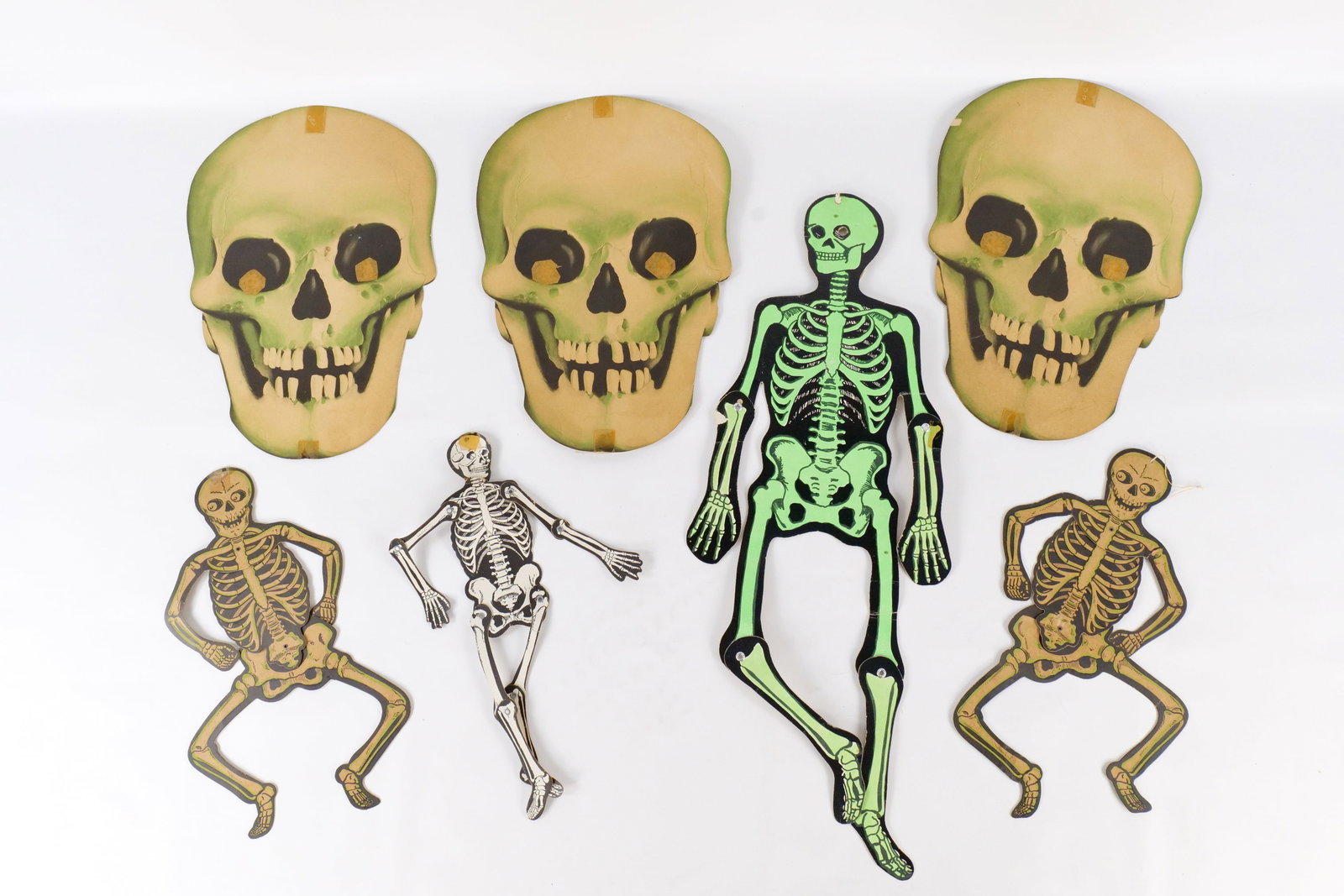 Lot of Cardboard Skeletons and Skull Cutouts (1 of 8)