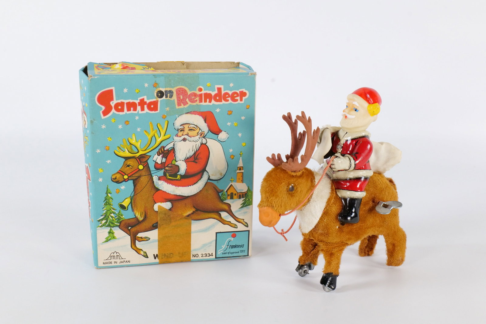 Santa on Reindeer Wind Up Toy (1 of 10)