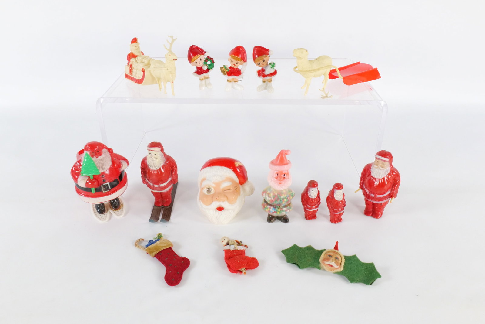 Lot of Vintage Christmas Items - Many Older Plastic (1 of 20)